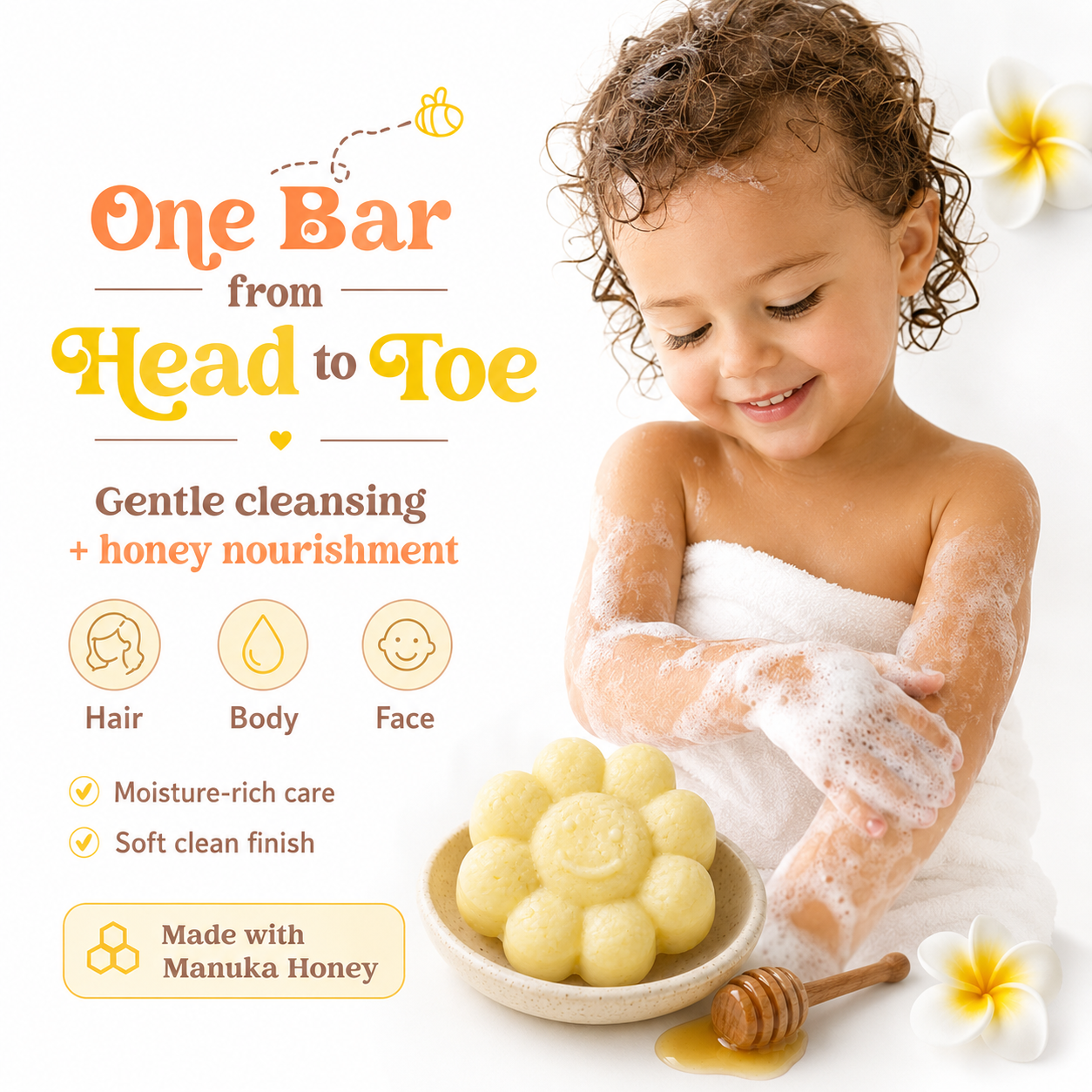 Keiki Honey All-in-One Bar [Hair/Body/Face]